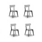 Julian Bowen Set Of 4 Casa Dining Chairs Grey/Black