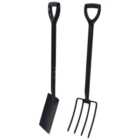 Wickes Carbon Steel Fork & Spade Set