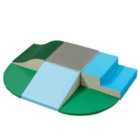 HOMCOM 6 Piece Soft Play Equipment For Toddlers Play Shapes Baby Climbing Blocks