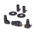 Terma Accessory Valves Terma (vario) Vision, 3-axis (corner) TRVs Set, Right Sided, w/ Pipe Masking, Modern Grey