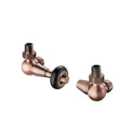 Terma Accessory Valves Terma Traditional, Thermostatic, Left Or Right Sided, 3-axis (corner) TRV & Lockshield Set, Antique Copper