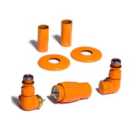 Terma Accessory Valves Terma (vario) Vision, 3-axis (corner) TRVs Set, Left Sided, w/ Pipe Masking, RAL 2003 (Matt) Orange