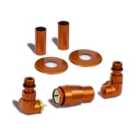 Terma Accessory Valves Terma (vario) Vision, 3-axis (corner) TRVs Set, Left Sided, w/ Pipe Masking, True Copper