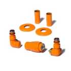 Terma Accessory Valves Terma (vario) Vision, 3-axis (corner) TRVs Set, Right Sided, w/ Pipe Masking, RAL 2003 (Matt) Orange