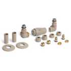 Terma Accessory Valves Terma (vario) Vision, 3-axis (corner) TRVs Set, Left Sided, w/ Pipe Masking, Quartz Mocha