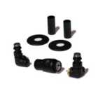 Terma Accessory Valves Terma (vario) Vision, 3-axis (corner) TRVs Set, Right Sided, w/ Pipe Masking, Heban Black