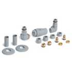Terma Accessory Valves Terma (vario) Vision, 3-axis (corner) TRVs Set, Left Sided, w/ Pipe Masking, Salt N Pepper