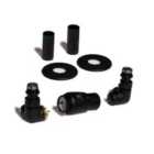 Terma Accessory Valves Terma (vario) Vision, 3-axis (corner) TRVs Set, Left Sided, w/ Pipe Masking, Heban Black