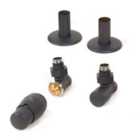 Terma Accessory Valves Terma (vario) Royal Angled, Thermostatic TRV Set (left Or Right Sided) w/ Pipe Masking Set, Modern Grey
