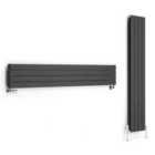 Terma Radiator, Forte (double Panel) 1800/292, Metallic Grey