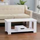Livingandhome Wooden Contemporary Small Coffee Table With Integrated Drawer