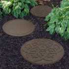Primeur 4 x 45cm Stepping Stone Scroll Design - Earth