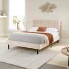 Aspire Furniture Rosella Upholstered Bed Cream - Small Double