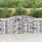 vidaXL Arched Gabion Baskets 9 pcs 400x50x100/120 cm Galvanised Iron