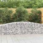 vidaXL Arched Gabion Baskets 4 pcs 400x50x80/100 cm Galvanised Iron