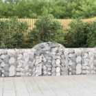 vidaXL Arched Gabion Baskets 4 pcs 200x30x80/100 cm Galvanised Iron
