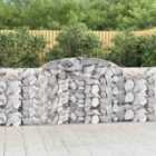 vidaXL Arched Gabion Baskets 5 pcs 300x30x100/120 cm Galvanised Iron