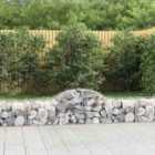vidaXL Arched Gabion Baskets 2 pcs 200x50x40/60 cm Galvanised Iron