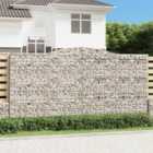 vidaXL Arched Gabion Basket 400x50x200/220 cm Galvanised Iron