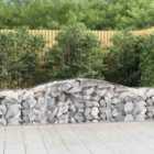 vidaXL Arched Gabion Baskets 4 pcs 400x50x60/80 cm Galvanised Iron