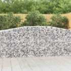 vidaXL Arched Gabion Baskets 3 pcs 400x50x100/120 cm Galvanised Iron