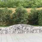 vidaXL Arched Gabion Baskets 4 pcs 400x30x40/60 cm Galvanised Iron