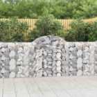 vidaXL Arched Gabion Baskets 2 pcs 200x30x100/120 cm Galvanised Iron