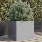 vidaXL Planter Silver 42X40X39cm Galvanised Steel