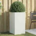 vidaXL Planter White 42X38X75cm Cold-rolled Steel