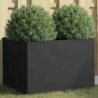 vidaXL Planter Black 62X47X46cm Cold-rolled Steel