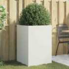 vidaXL Planter White 52X48X75cm Cold-rolled Steel