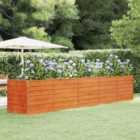 vidaXL Garden Raised Bed Rusty 400X80X77cm Corten Steel