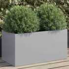 vidaXL Planter Silver 62X30X29cm Galvanised Steel