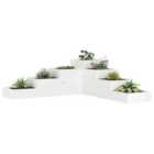 vidaXL Garden Planter 4-Tier 106x104.5x36 cm White - Pine
