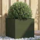 vidaXL Planter Olive Green 49X47X46cm Cold-rolled Steel