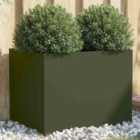 vidaXL Planter Olive Green 62X47X46cm Cold-rolled Steel