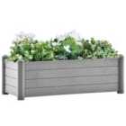 vidaXL Garden Raised Bed PP Stone Grey 100x43x35 cm