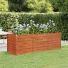 vidaXL Garden Raised Bed Rusty 240X80X77cm Corten Steel