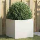 vidaXL Planter White 42X40X39cm Cold-rolled Steel
