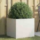 vidaXL Planter White 49X47X46cm Cold-rolled Steel