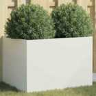 vidaXL Planter White 62X47X46cm Cold-rolled Steel