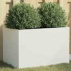 vidaXL Planter White 62X40X39cm Cold-rolled Steel