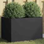 vidaXL Planter Black 62X40X39cm Cold-rolled Steel