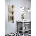 Terma Heated Towel Rail, Michelle 1200/500, Sparkling Cream (bars)/Brushed Brass (masking)