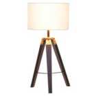Interiors By Ph Malvern Tripod Table Lamp With Black Base