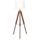 Interiors By Ph Malvern Tripod Floor Lamp With Brown Base