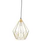 Interiors By Ph Wyra Champagne Gold Frame Pendant Light