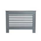 Jack Stonehouse Matt Grey Horizonal Line Radiator Cover - Medium