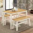 Heartlands Furniture Washington Dining Set with 2 Benches