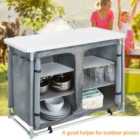 Livingandhome Portable Camping Kitchen Storage Cabinet